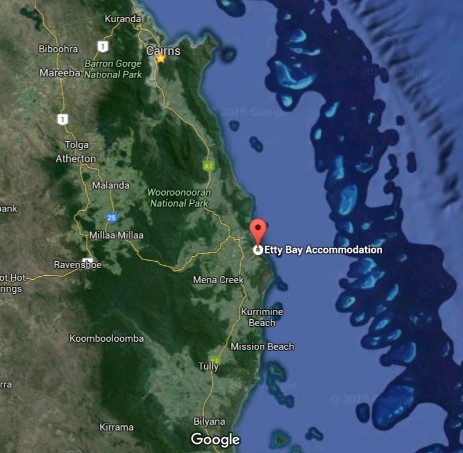 Google Map of Etty Bay area
