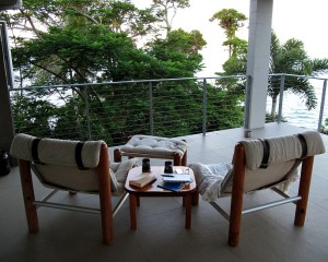 Verandah chairs with an expansive Coral Sea view